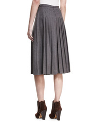 Ralph Lauren Collection Whitney Pleated Stretch Wool Culottes