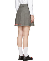 Thom Browne Grey Pleated Miniskirt