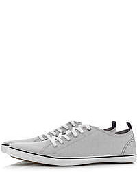 Topman Grey Cotton Sneakers