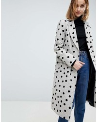 Grey Polka Dot Coat