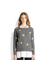 360 Sweater Jules Cashmere Polka Dot Sweater Heather Greydijon
