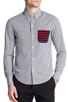 Striped Monogram Pocket T-Shirt Dress - Men - OBSOLETES DO NOT TOUCH