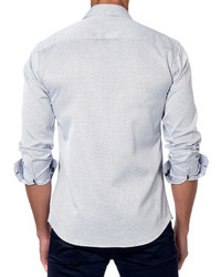 Jared Lang Micro Dot Print Sport Shirt Gray