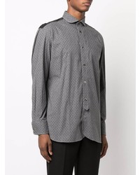 Junya Watanabe MAN Polka Dot Panelled Long Sleeve Shirt
