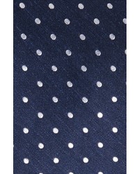 The Tie Bar Dotted Dots Silk Linen Tie