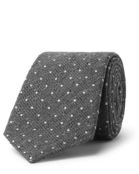 Grey Polka Dot Wool Tie