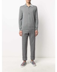 Thom Browne 4 Bar Long Sleeved Polo Shirt