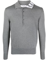 Thom Browne 4 Bar Long Sleeved Polo Shirt