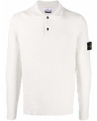 Stone Island Compass Badge Knitted Polo Shirt