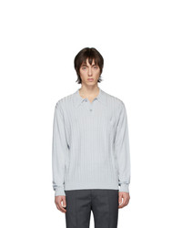 Lemaire Grey Knit Long Sleeve Polo