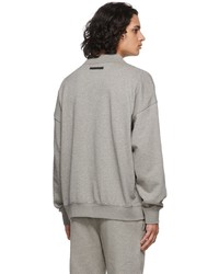 Essentials Grey Long Sleeve Polo