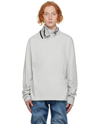 Y/Project Grey Three Neck Long Sleeve Polo