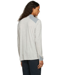 Veilance Grey Wool Frame Long Sleeve Polo