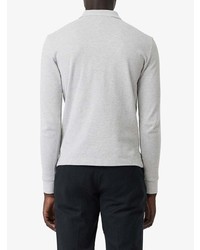 Burberry Long Sleeve Cotton Piqu Polo Shirt