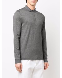 BOSS Long Sleeve Fitted Polo Shirt