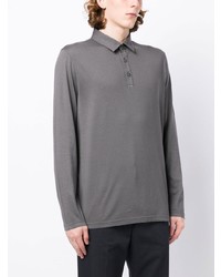 Kiton Long Sleeved Jersey Polo Shirt