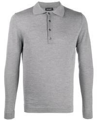 Cenere Gb Long Sleeved Knitted Polo Shirt