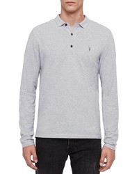 AllSaints Reform Slim Fit Long Sleeve Polo Shirt