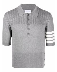 Thom Browne 4 Bar Stripe Knit Polo Shirt