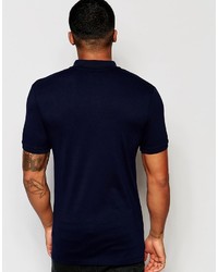 Asos Brand Extreme Muscle Jersey Polo 2 Pack Navy Charcoal Save 15%