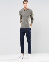 Asos Brand Fitted Fit Knitted Polo In Cotton