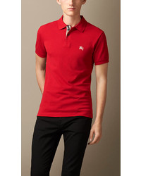 Burberry Check Placket Polo Shirt