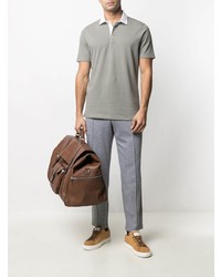 Brunello Cucinelli Contrast Short Sleeve Polo Shirt