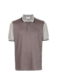 Cerruti 1881 Contrast Sleeve Patterned Polo Shirt