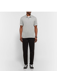 James Perse Contrast Tipped Mlange Cotton Polo Shirt