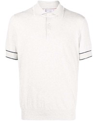 Brunello Cucinelli Contrasting Stripe Polo Shirt