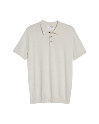 Selected Homme Cotton Polo In Egret At Nordstrom