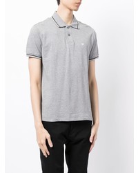 Emporio Armani Embroidered Logo Short Sleeved Polo Shirt