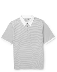 Gieves Hawkes Striped Cotton Polo Shirt