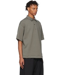 N. Hoolywood Gray Polyester Polo