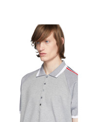 Thom Browne Grey Raglan Sleeve Polo