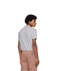 Ps By Paul Smith Grey Zebra Slim Polo