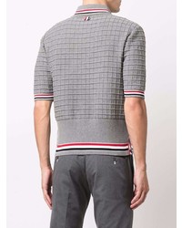Thom Browne Grid Effect Rwb Stripe Polo Shirt