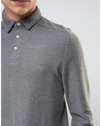 Selected Homme Long Sleeve Twill Polo