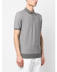 Corneliani Jacquard Short Sleeve Polo Shirt