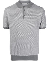 Corneliani Jacquard Short Sleeve Polo Shirt