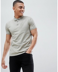 ASOS DESIGN Jersey Polo In Grey