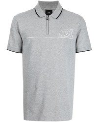 Armani Exchange Logo Half Zip Polo Shirt