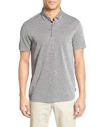 Ted Baker London Missow Fit Pique Polo In Grey At Nordstrom