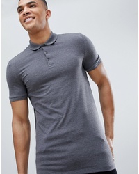 ASOS DESIGN Muscle Fit Jersey Polo In Grey