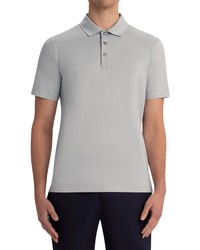 Bugatchi Ooohcotton Tech Solid Polo In Platinum At Nordstrom