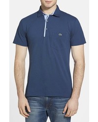 Lacoste Piqu Polo With Woven Trim