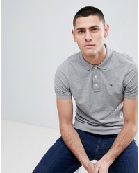 Tommy Jeans Pique Polo Shirt In Grey