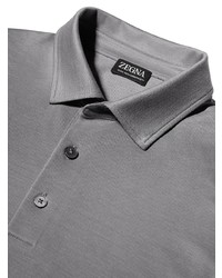 Zegna Plain Button Placket Polo Shirt