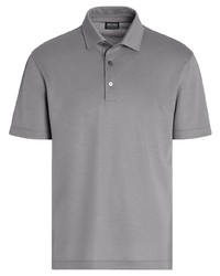 Zegna Plain Button Placket Polo Shirt
