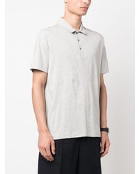 Canali Plain Cotton Polo Shirt